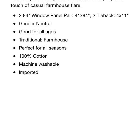 Piper & Wright white curtain panels “Emily” pattern, 2 sets available, BRAND NEW - Picture 7 of 7